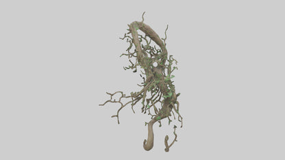 3D model Roots and Vines Sculpture model VR / AR / low-poly