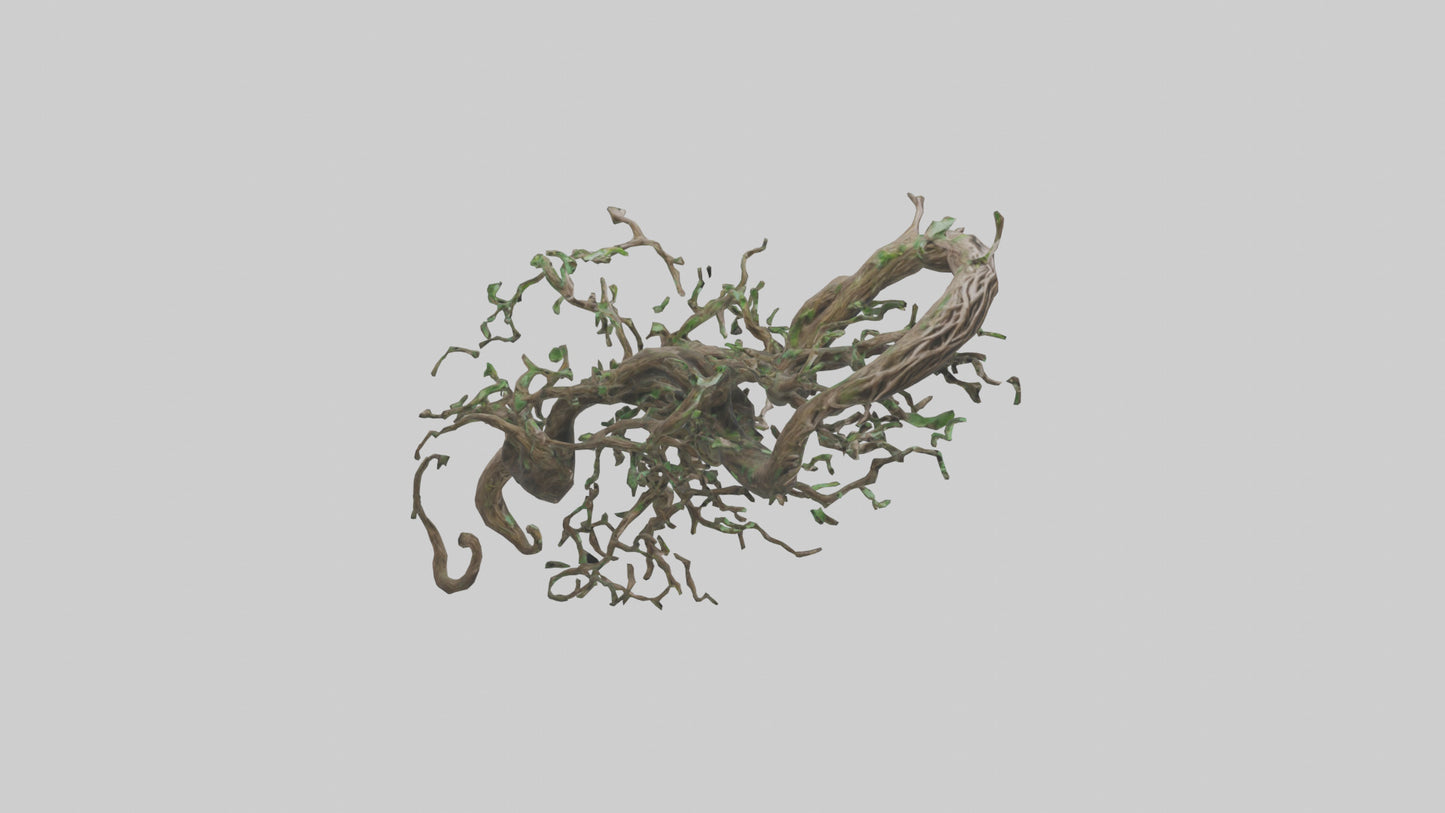 3D model Roots and Vines Sculpture model VR / AR / low-poly