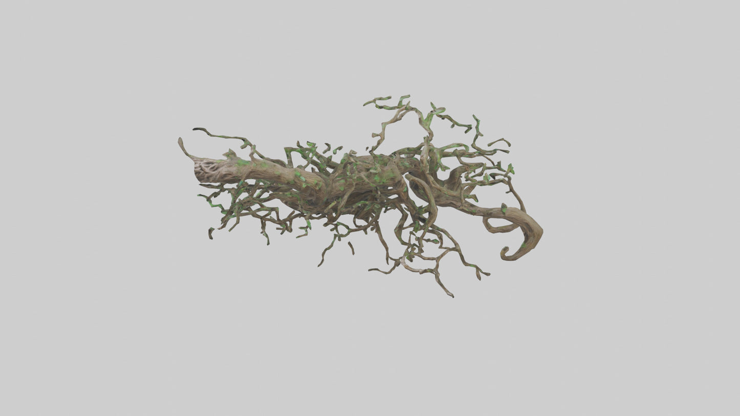 3D model Roots and Vines Sculpture model VR / AR / low-poly