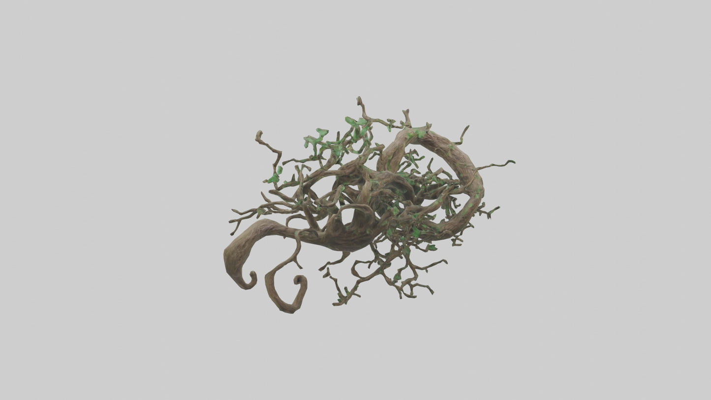 3D model Roots and Vines Sculpture model VR / AR / low-poly
