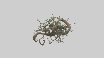 3D model Roots and Vines Sculpture model VR / AR / low-poly