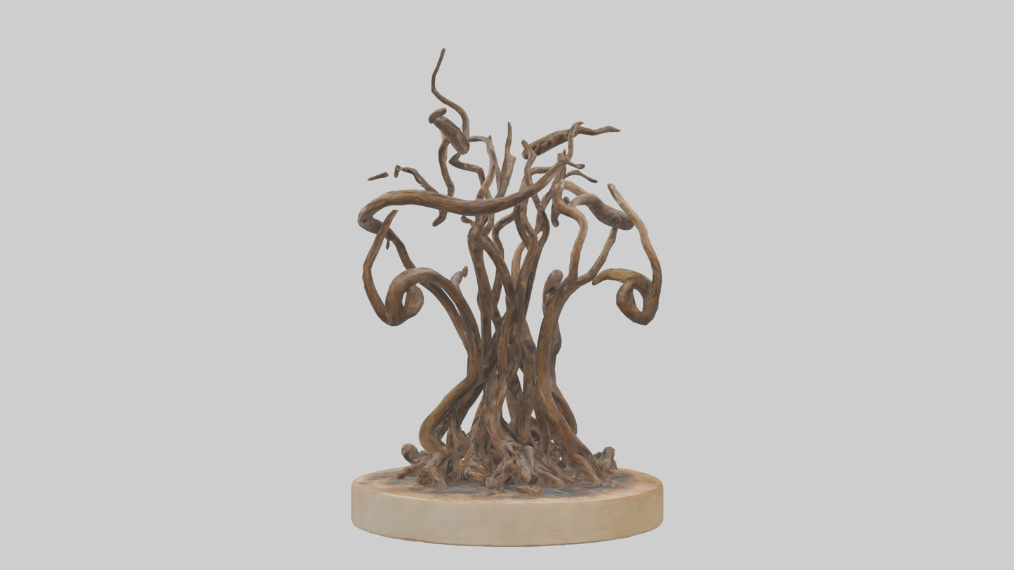 3D model Roots in Motion sculpture model VR / AR / low-poly
