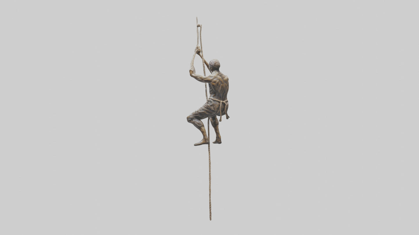 Rope climbing statue model 3D model