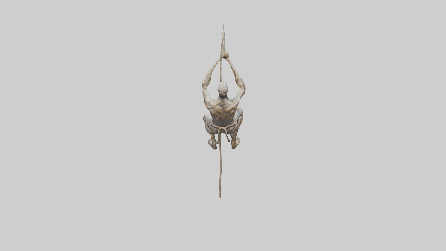 Rope climbing statue model 3D model