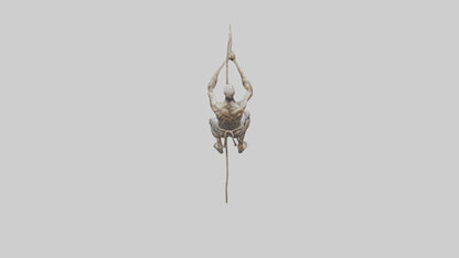 Rope climbing statue model 3D model