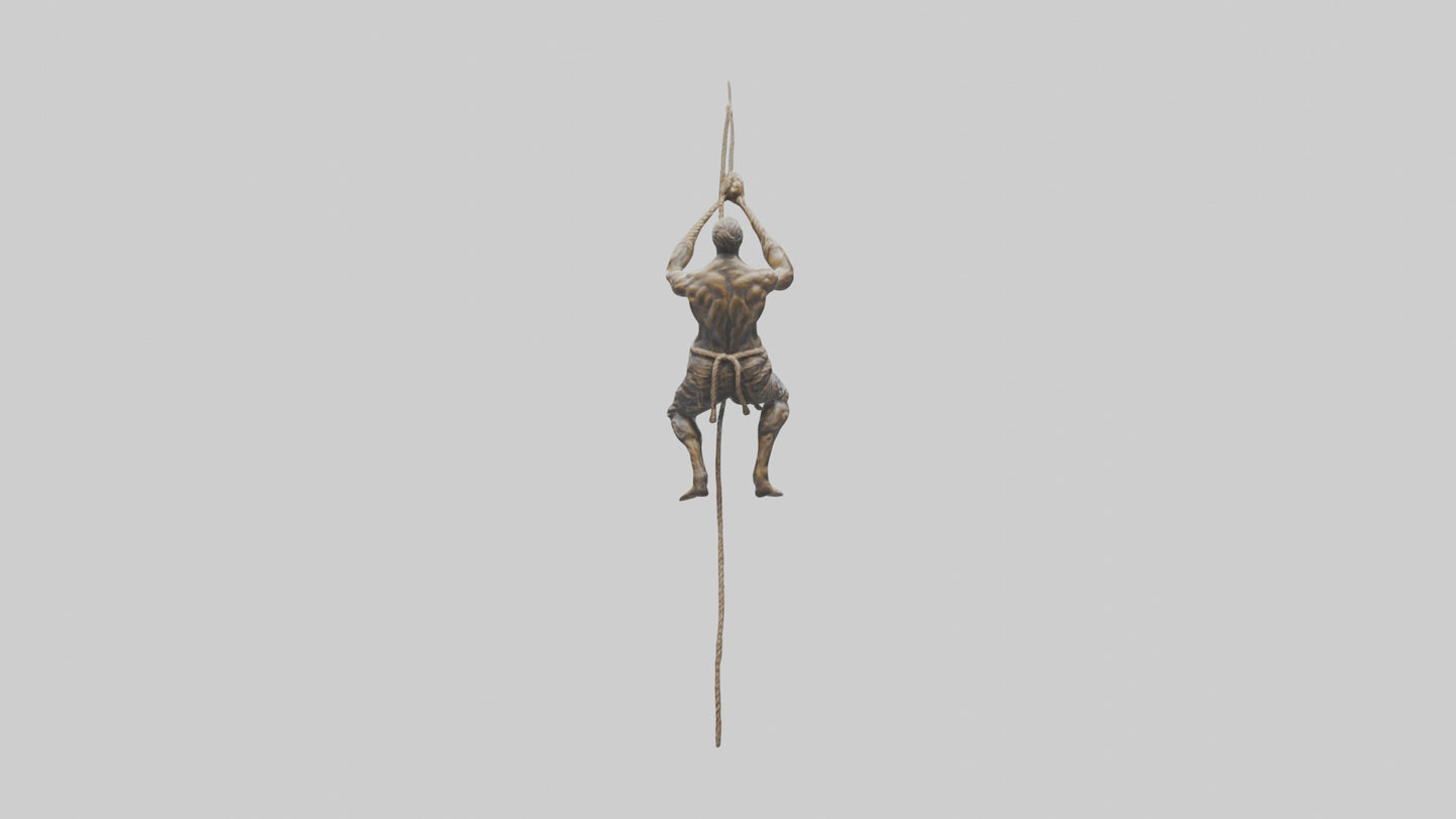 Rope climbing statue model 3D model