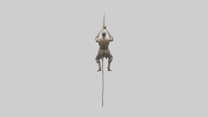 Rope climbing statue model 3D model