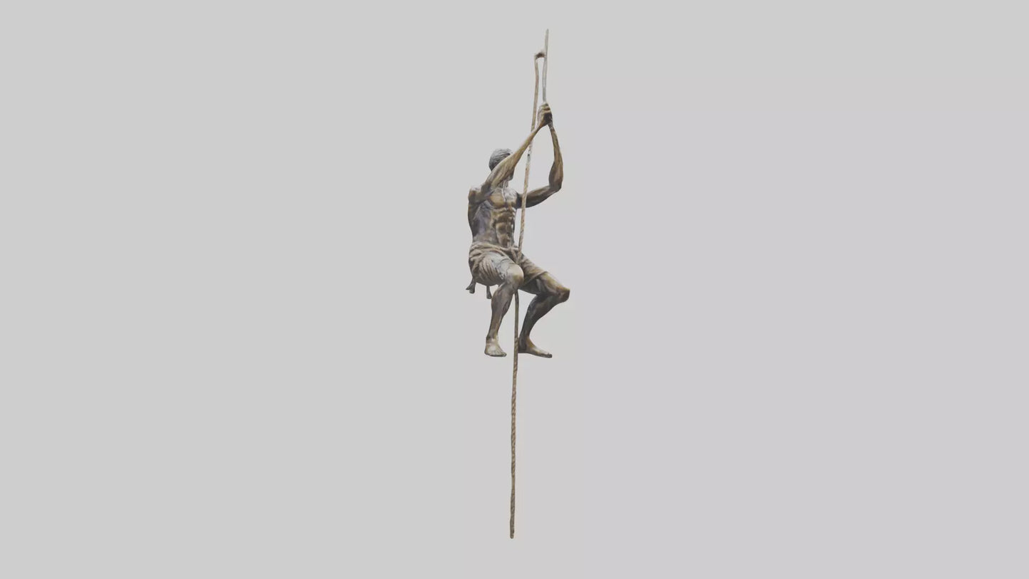 Rope climbing statue model 3D model