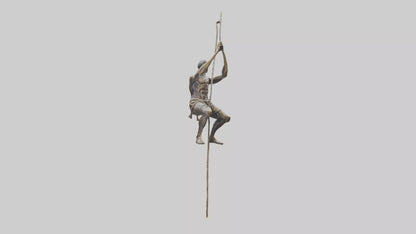 Rope climbing statue model 3D model