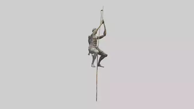 Rope climbing statue model 3D model