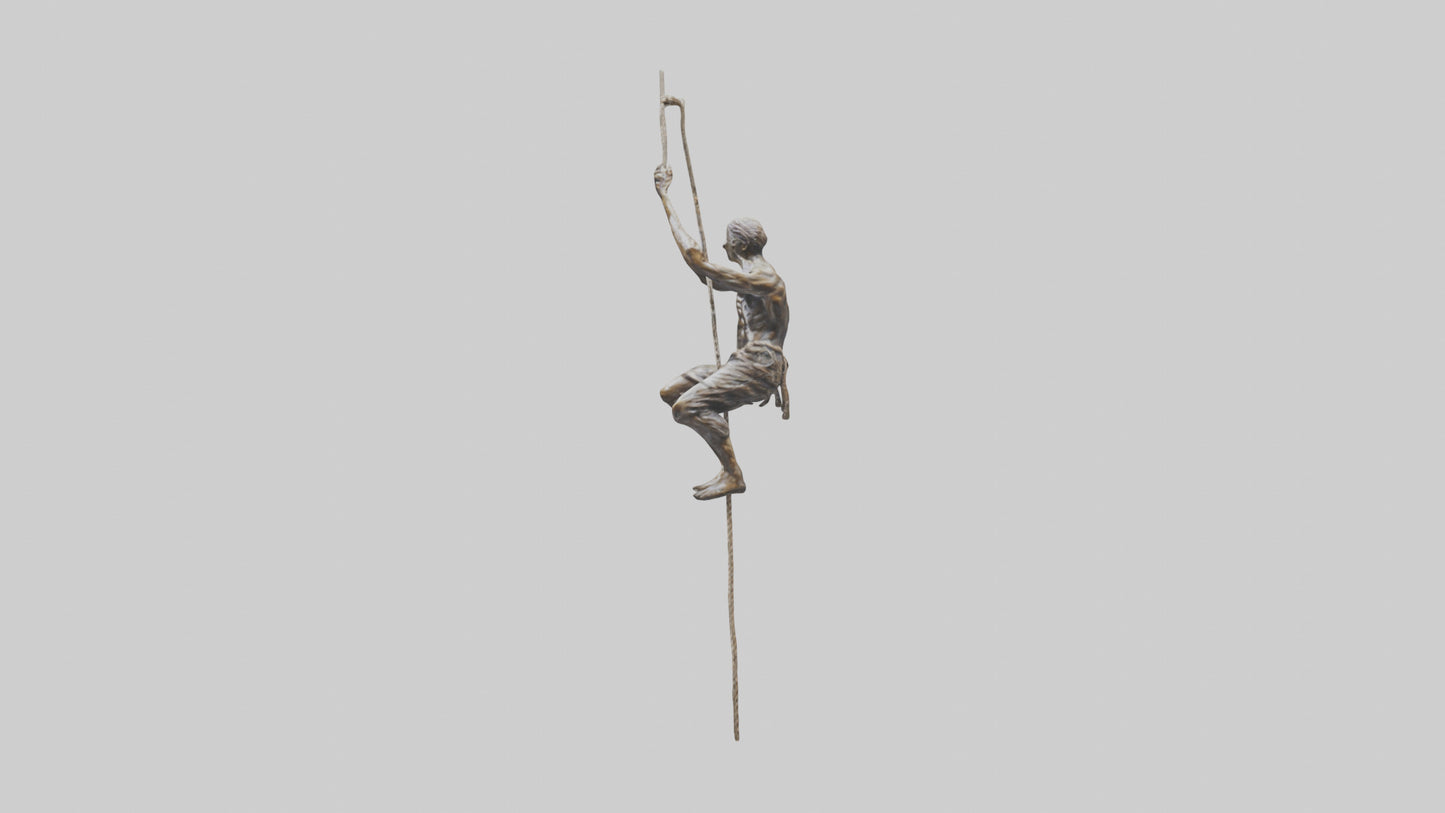 Rope climbing statue model 3D model