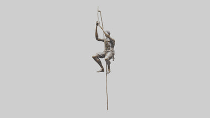 Rope climbing statue model 3D model