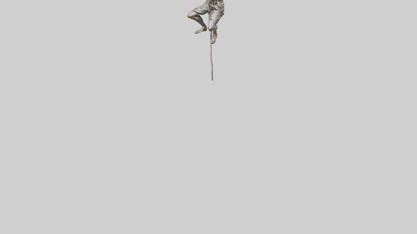 Rope climbing statue model 3D model