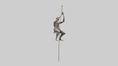 Rope climbing statue model 3D model