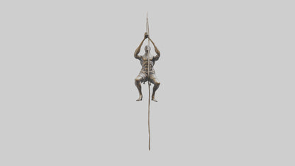 Rope climbing statue model 3D model