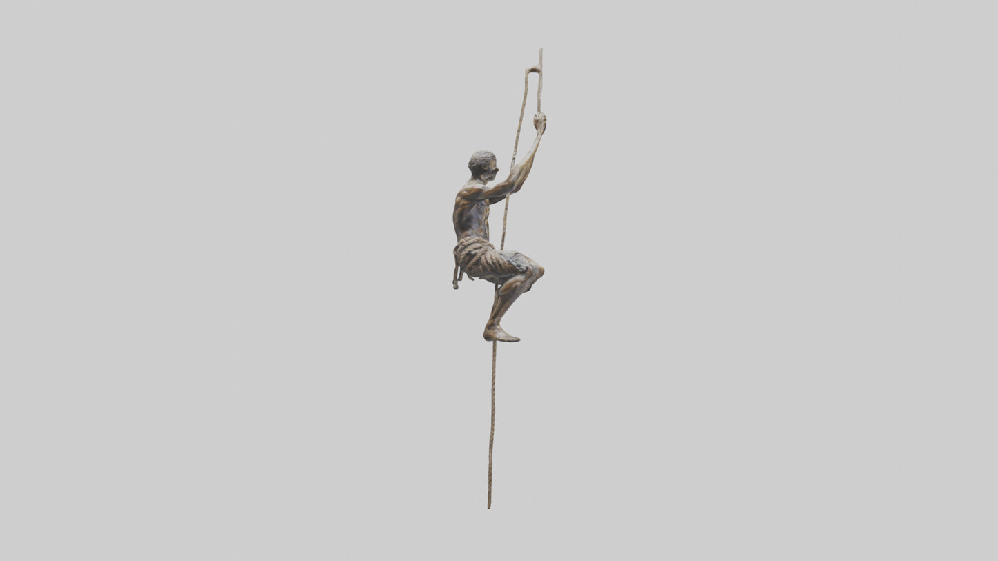 Rope climbing statue model 3D model