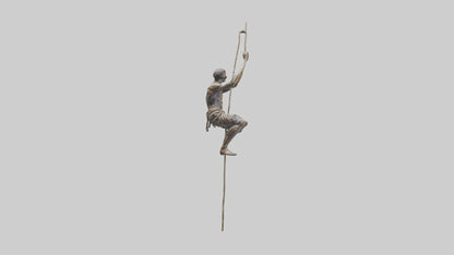 Rope climbing statue model 3D model
