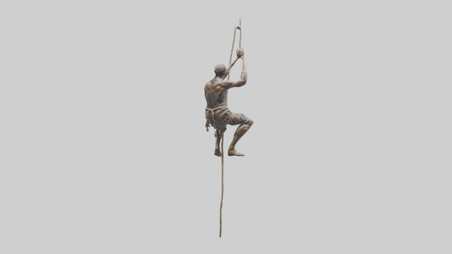 Rope climbing statue model 3D model