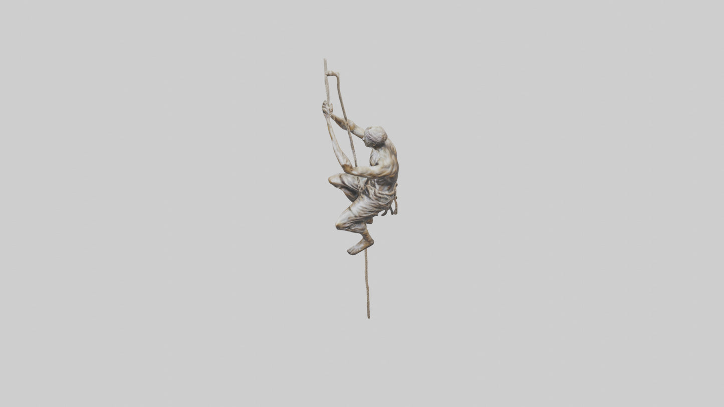 Rope climbing statue model 3D model