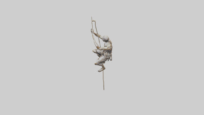 Rope climbing statue model 3D model