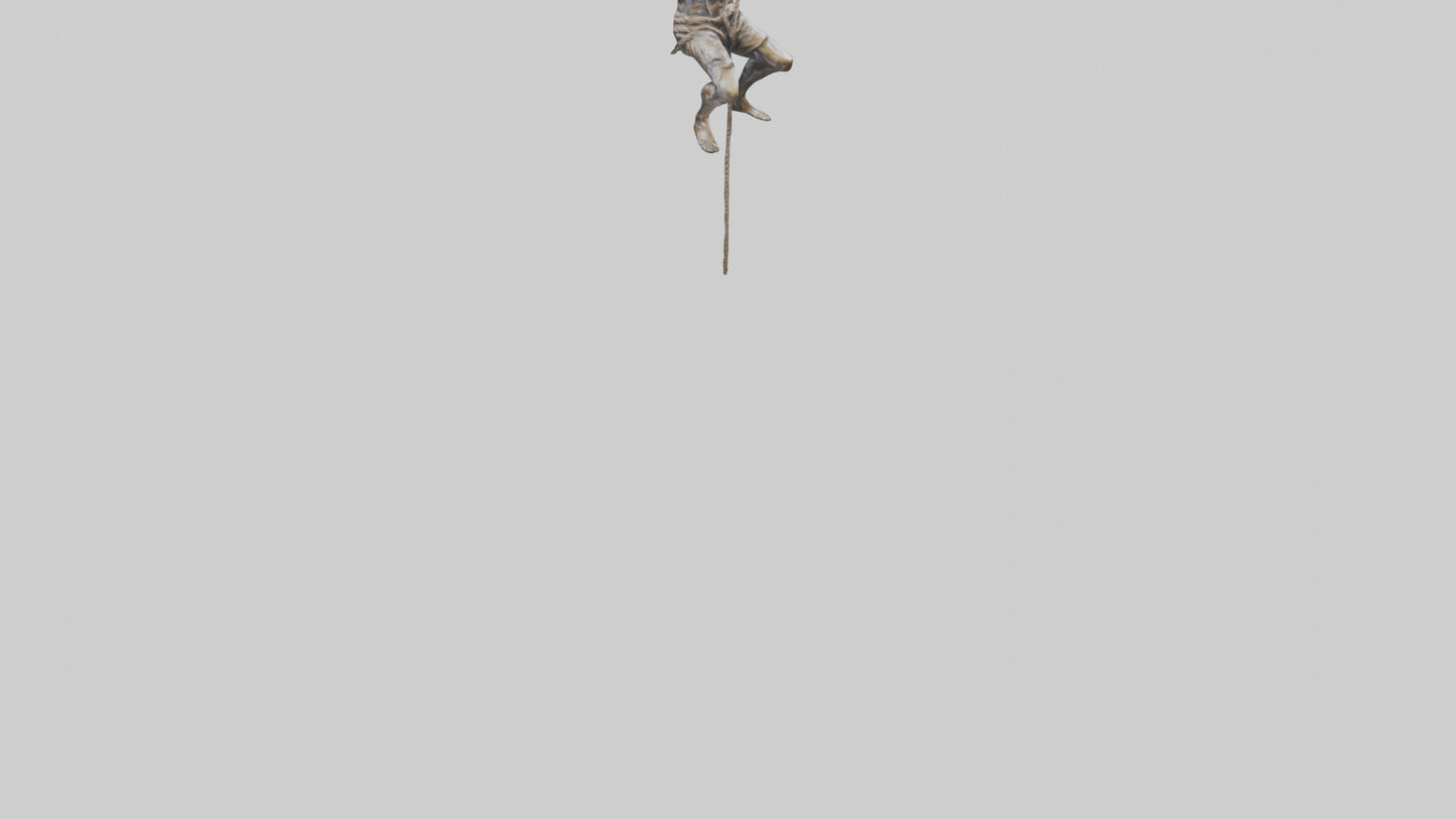 Rope climbing statue model 3D model