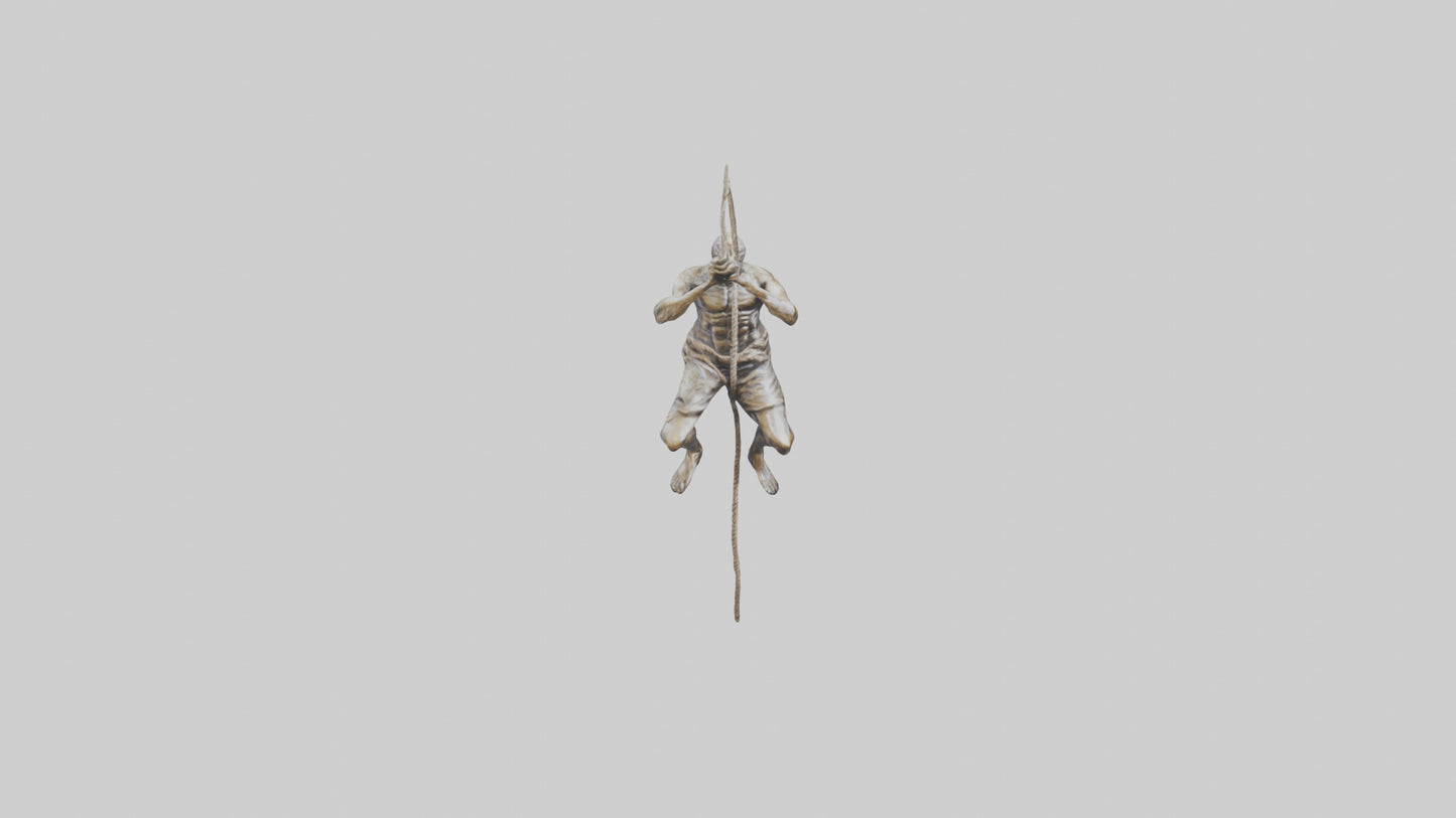 Rope climbing statue model 3D model