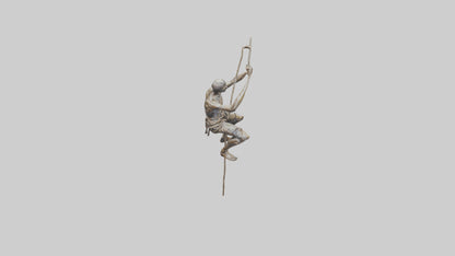Rope climbing statue model 3D model