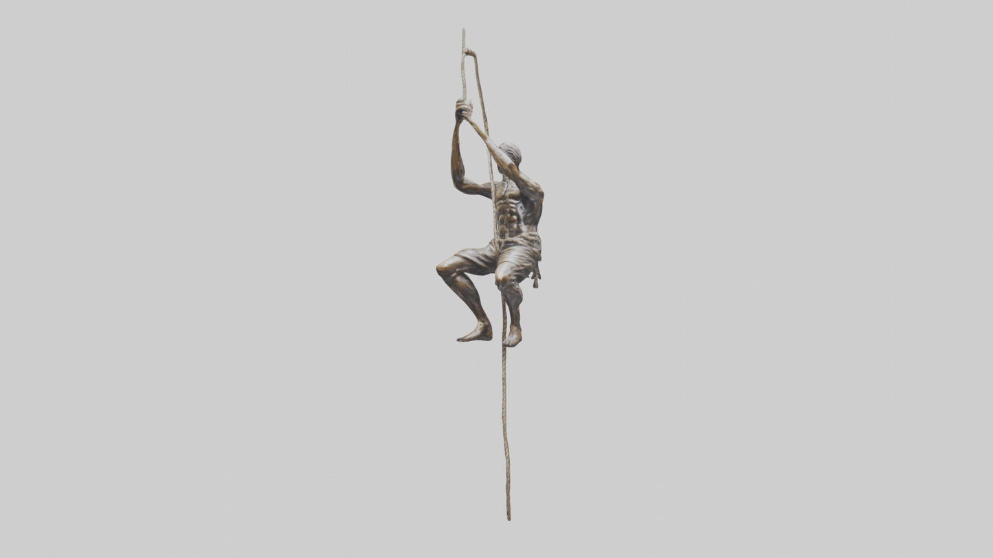 Rope climbing statue model 3D model
