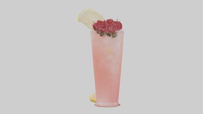 Rose lemonade model VR / AR / low-poly
