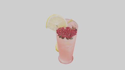 Rose lemonade model VR / AR / low-poly