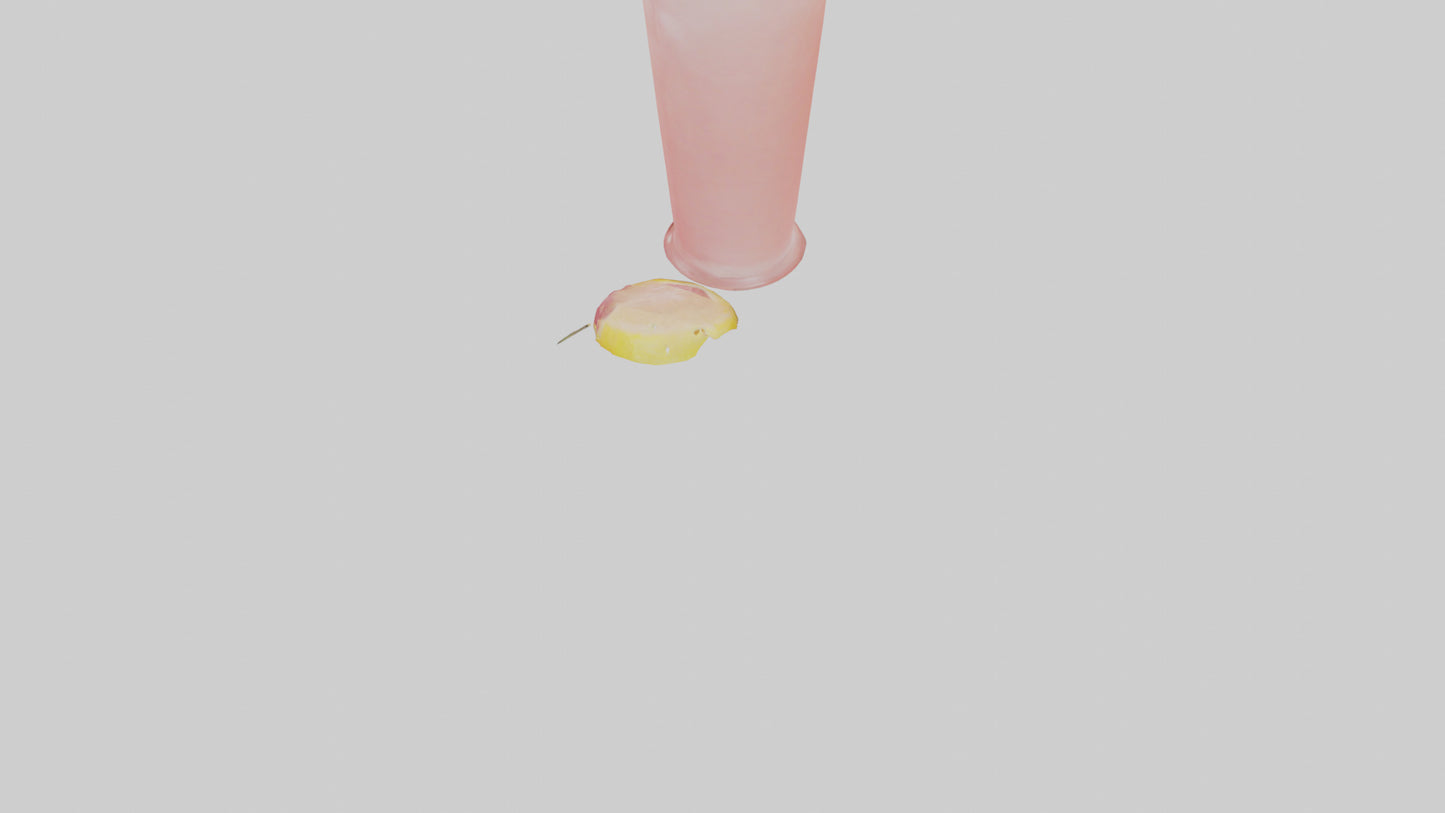 Rose lemonade model VR / AR / low-poly