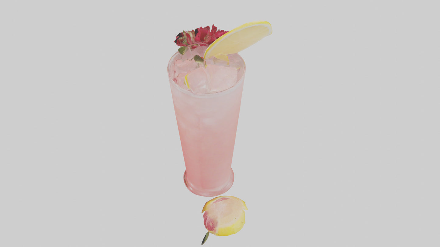 Rose lemonade model VR / AR / low-poly