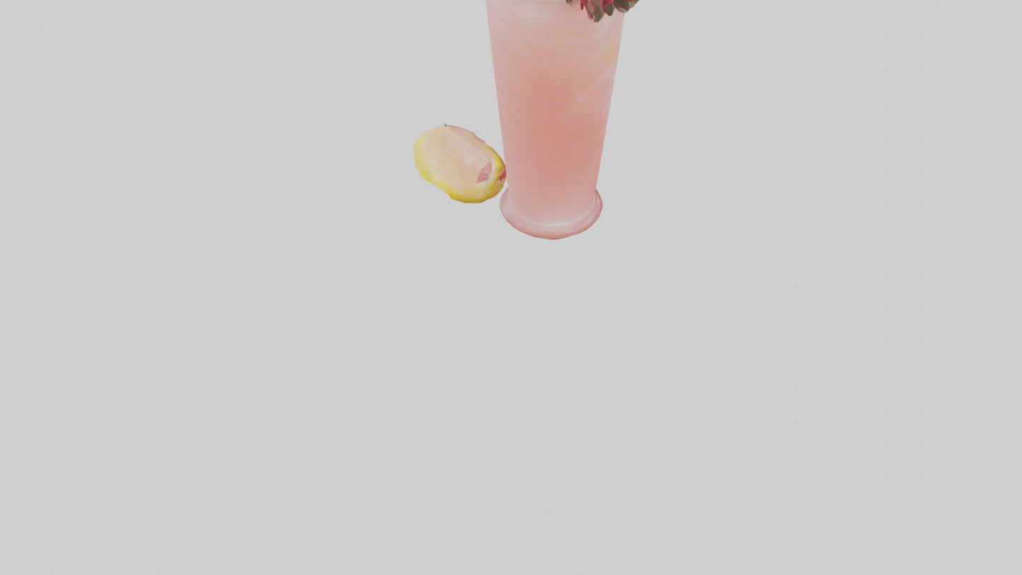 Rose lemonade model VR / AR / low-poly