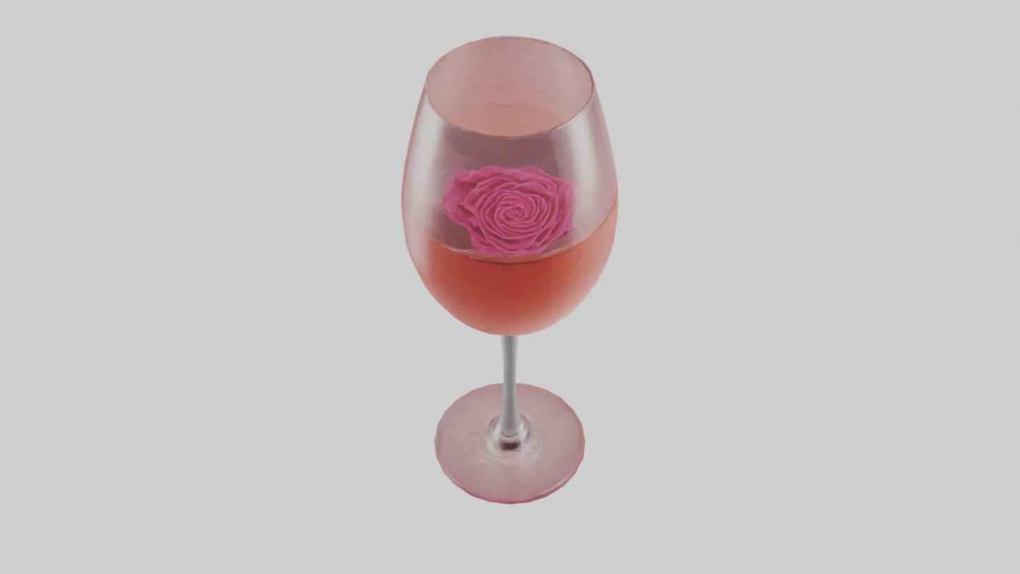 3D model Rose wine model VR / AR / low-poly