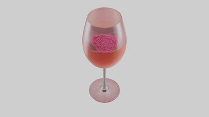 3D model Rose wine model VR / AR / low-poly