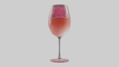 3D model Rose wine model VR / AR / low-poly