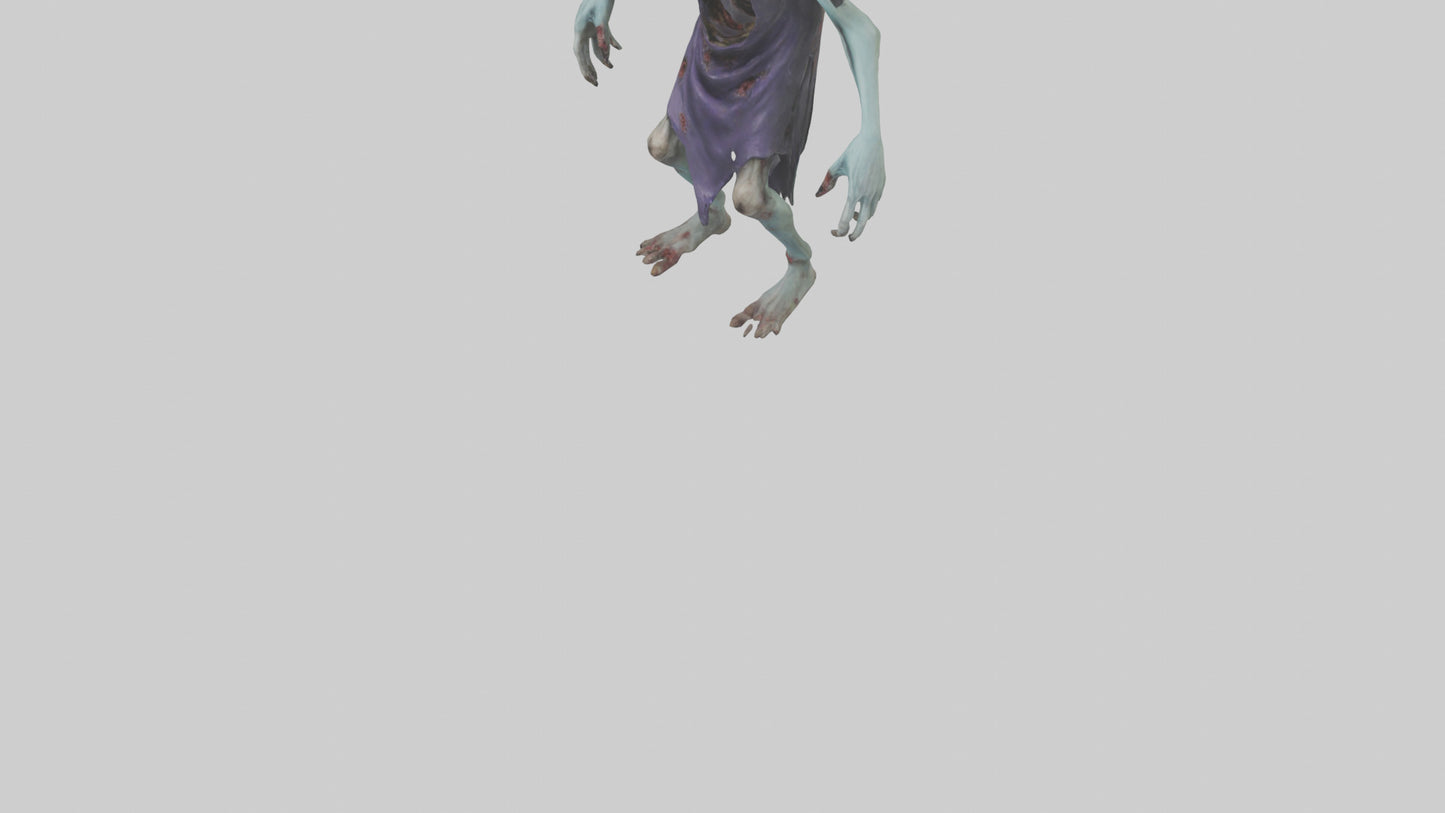 3D model Rotten undead model VR / AR / low-poly