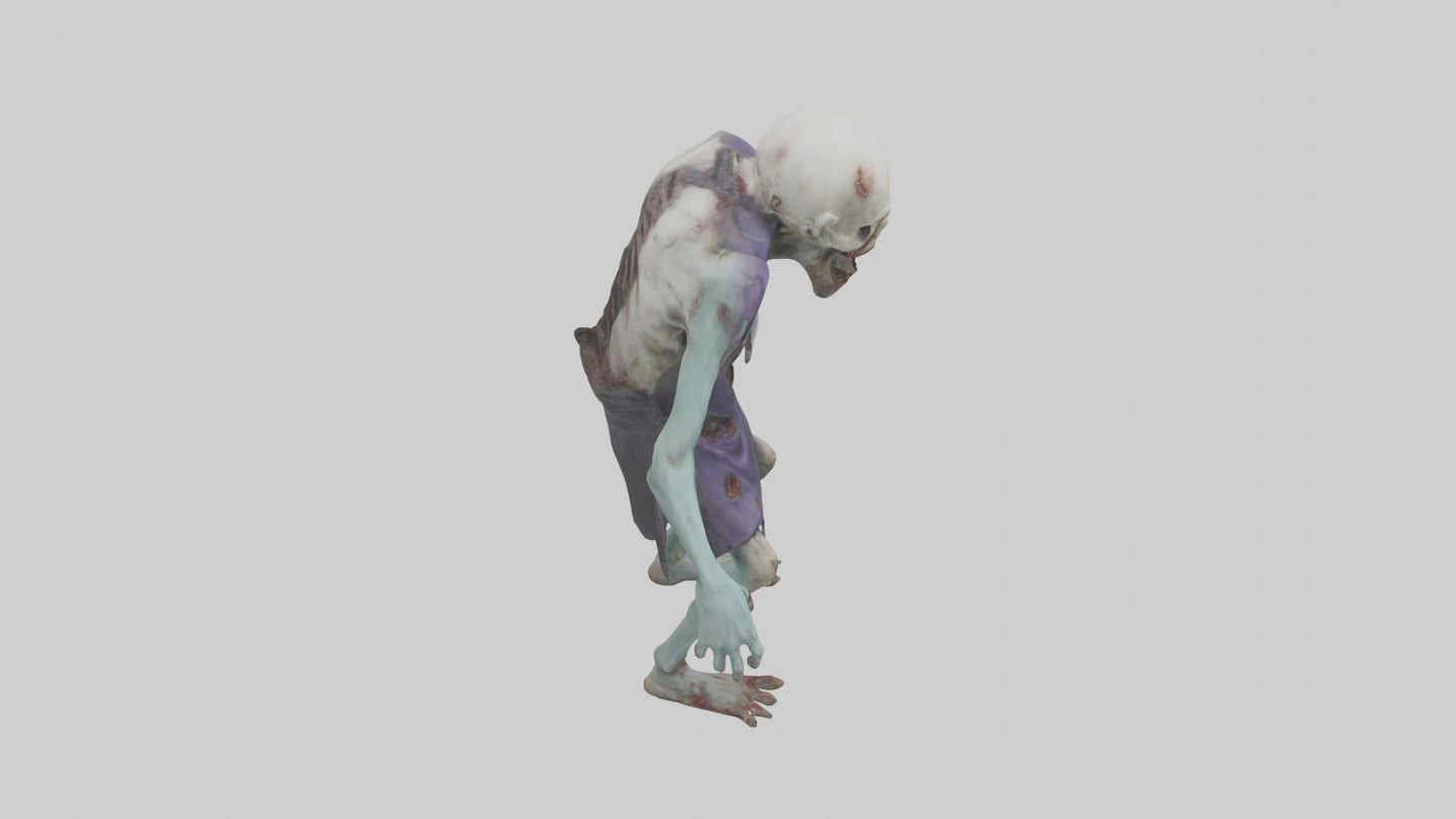 3D model Rotten undead model VR / AR / low-poly