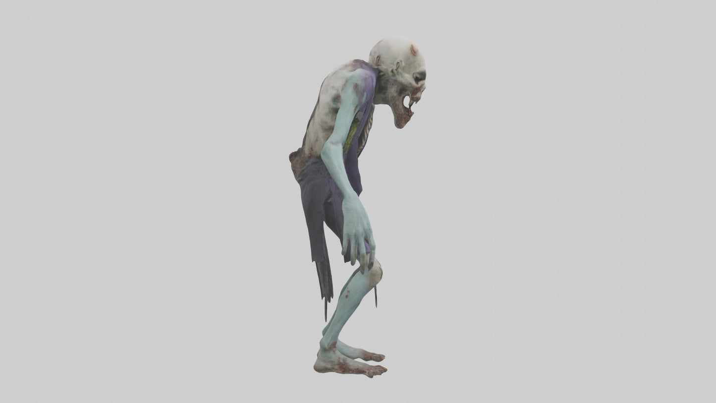 3D model Rotten undead model VR / AR / low-poly
