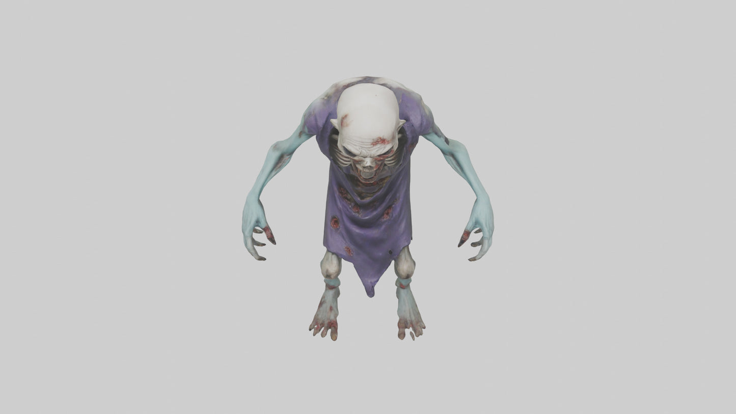 3D model Rotten undead model VR / AR / low-poly