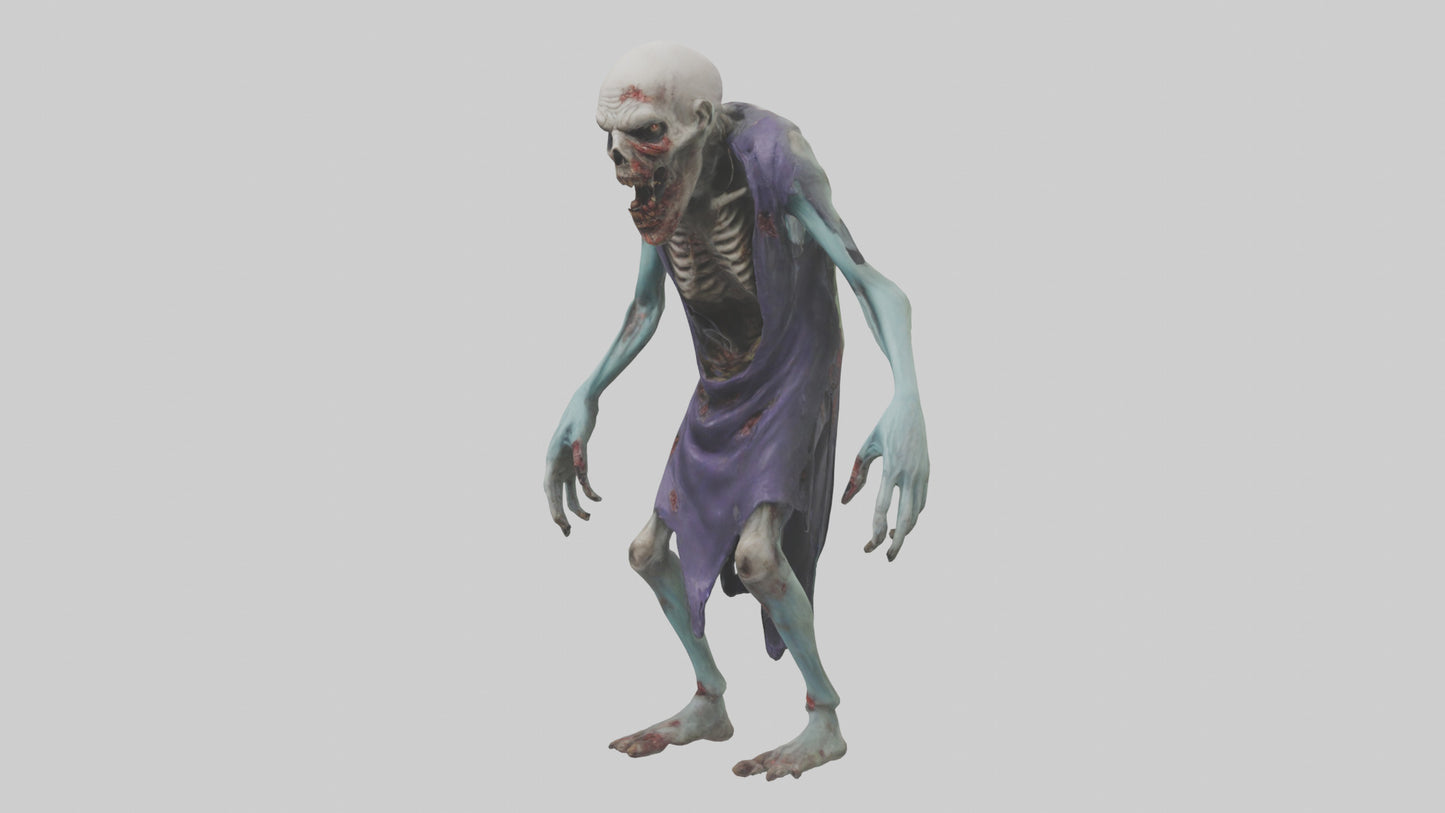 3D model Rotten undead model VR / AR / low-poly