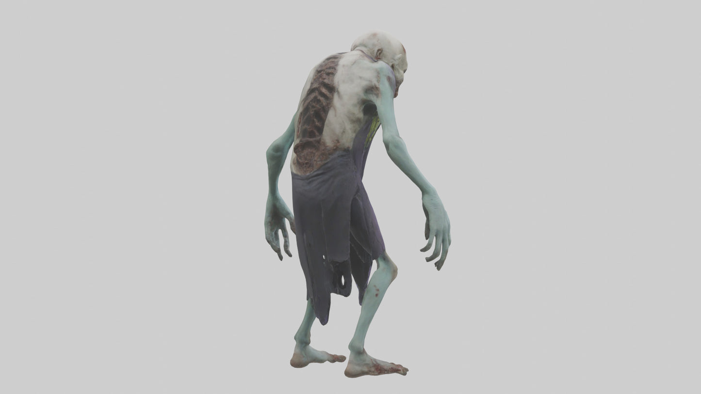 3D model Rotten undead model VR / AR / low-poly