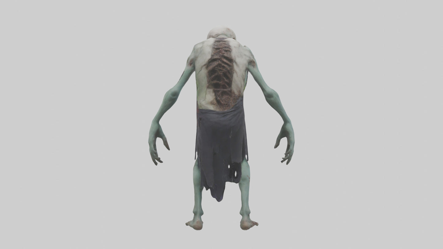 3D model Rotten undead model VR / AR / low-poly