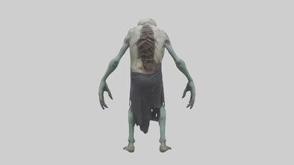 3D model Rotten undead model VR / AR / low-poly