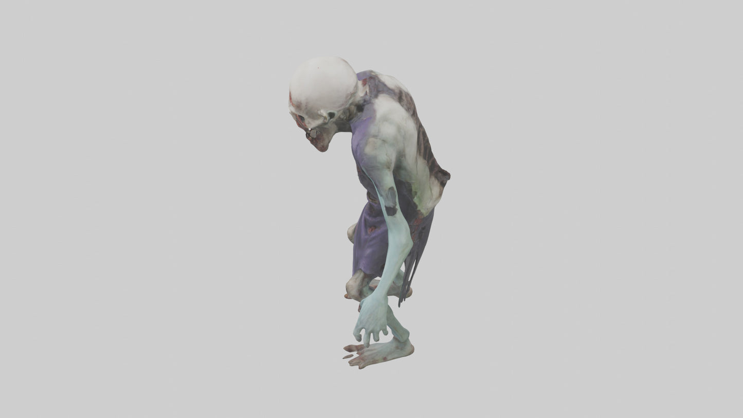 3D model Rotten undead model VR / AR / low-poly