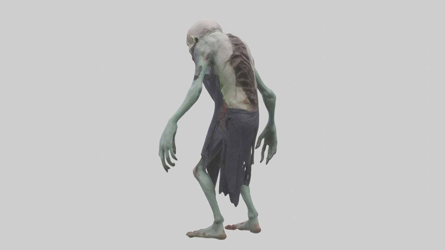 3D model Rotten undead model VR / AR / low-poly