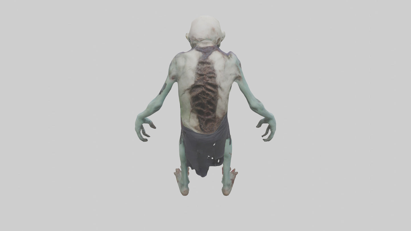 3D model Rotten undead model VR / AR / low-poly