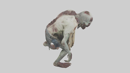 3D model Rotting Zombie model 2 VR / AR / low-poly