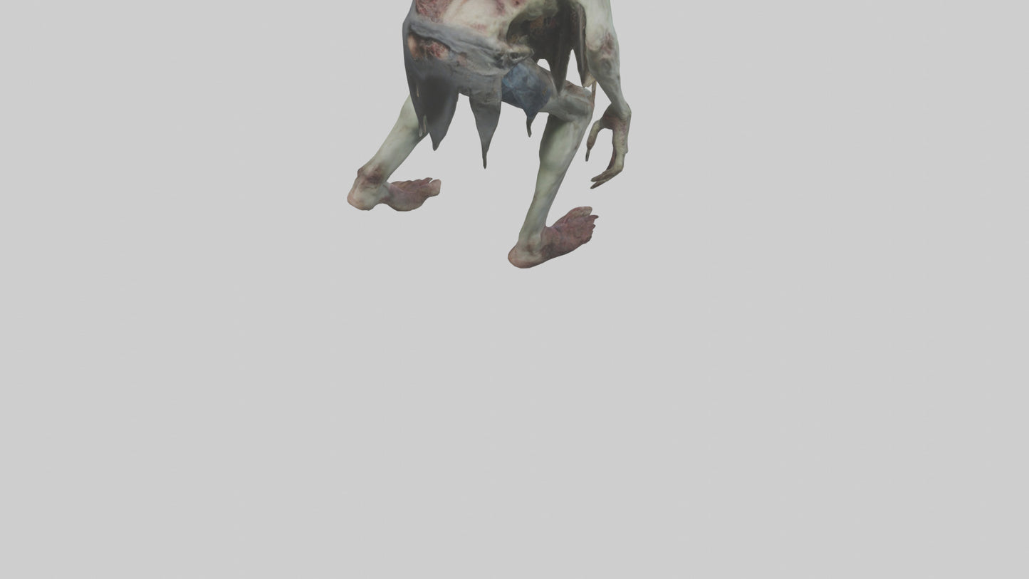3D model Rotting Zombie model 2 VR / AR / low-poly