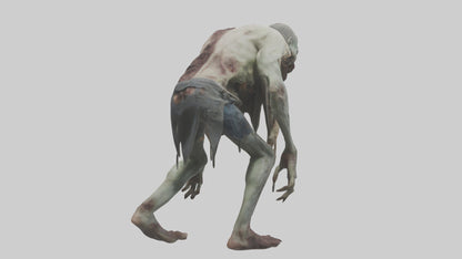 3D model Rotting Zombie model 2 VR / AR / low-poly
